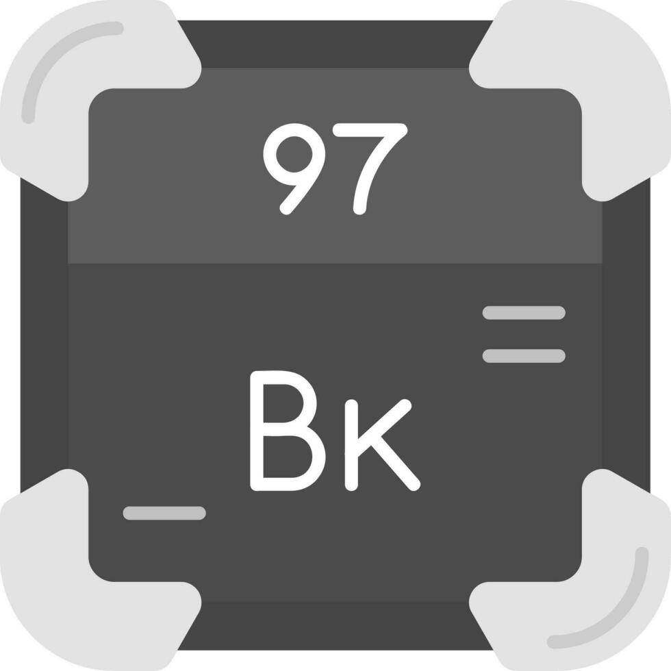 berkelium gris échelle icône vecteur