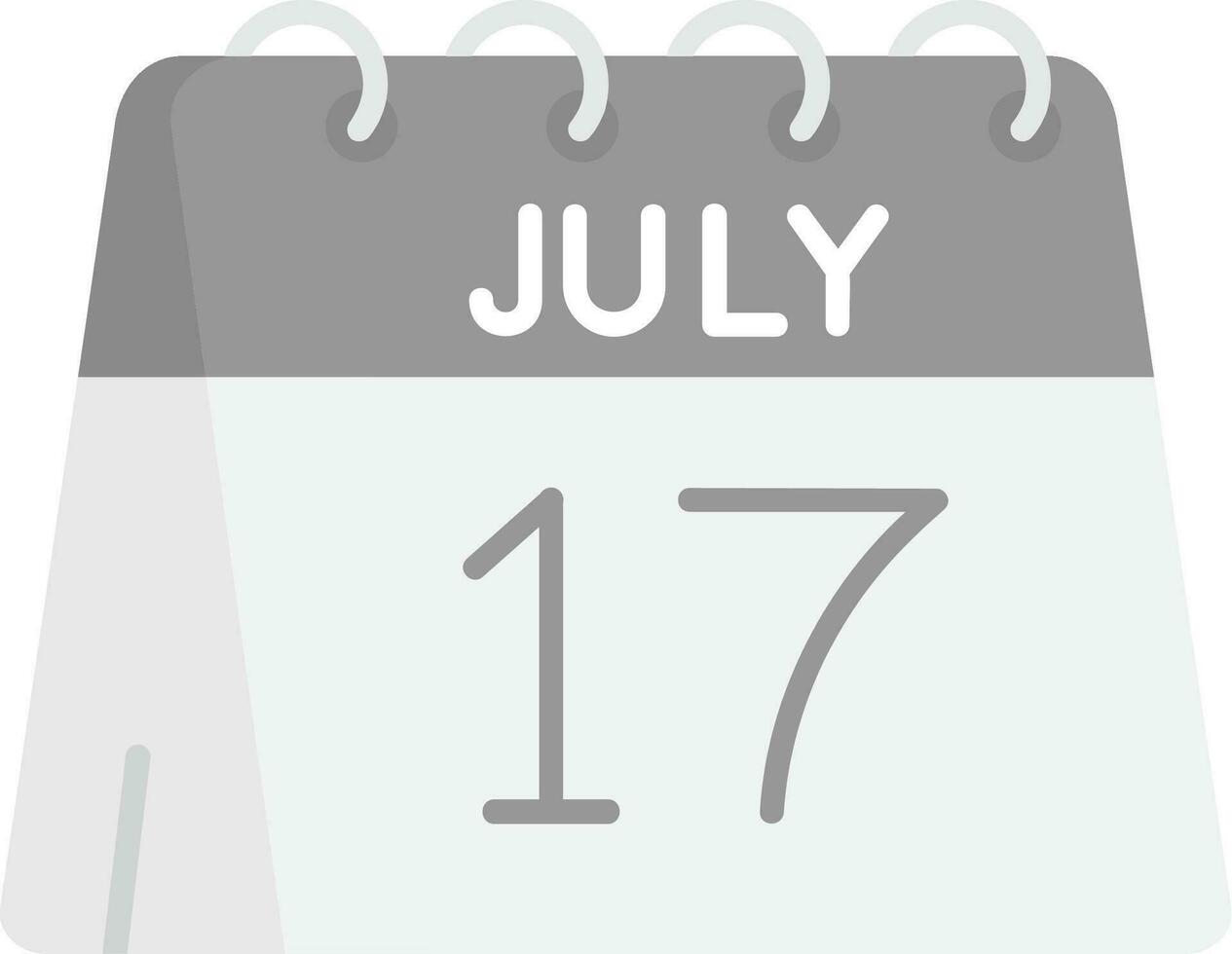 17e de juillet gris échelle icône vecteur