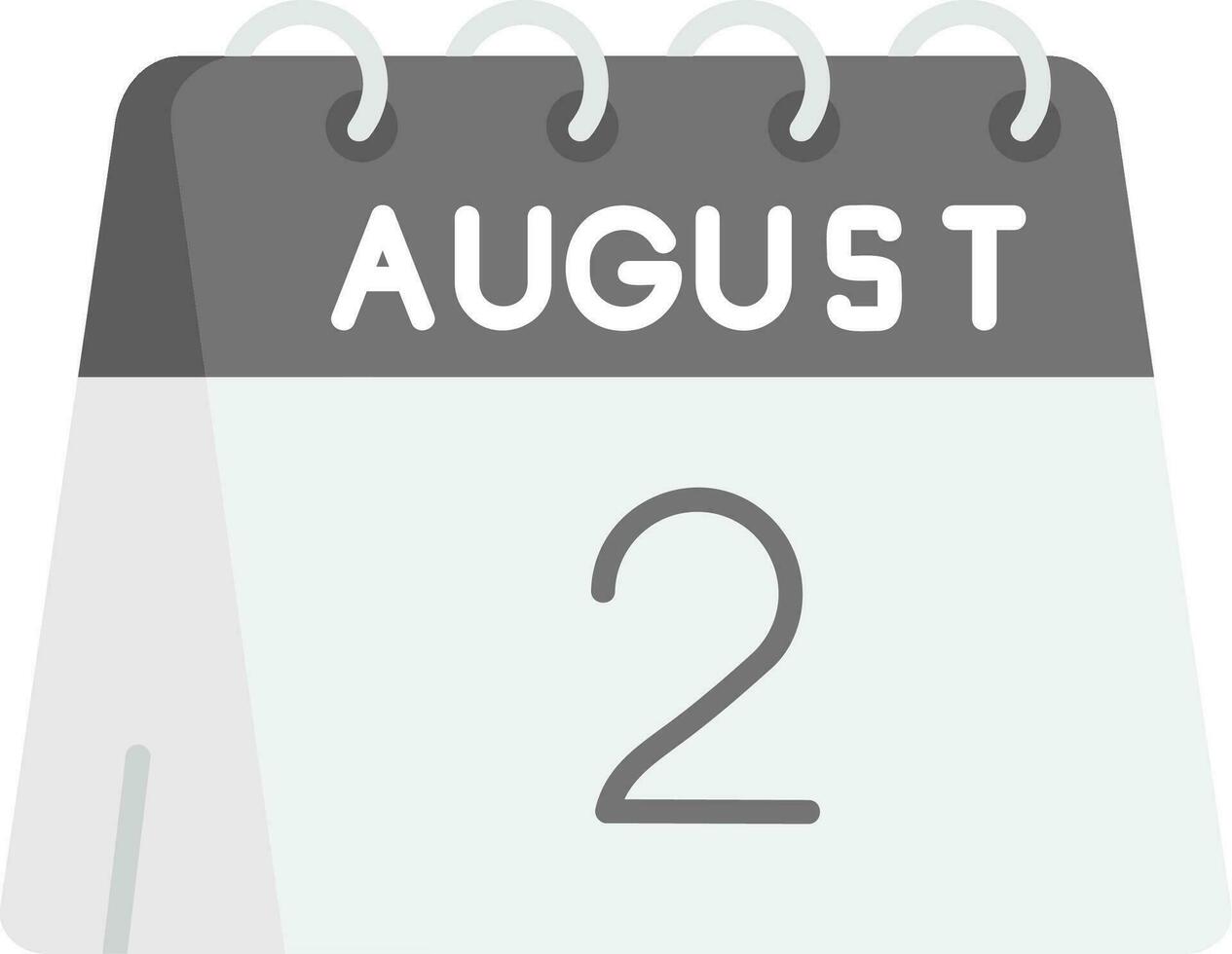 2e de août gris échelle icône vecteur