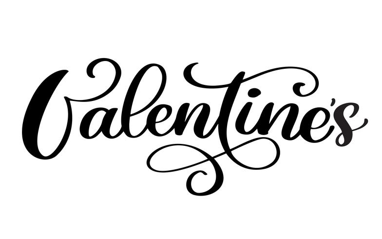 Typographie Saint Valentin vecteur