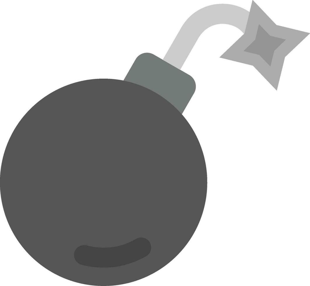 bombe gris échelle icône vecteur