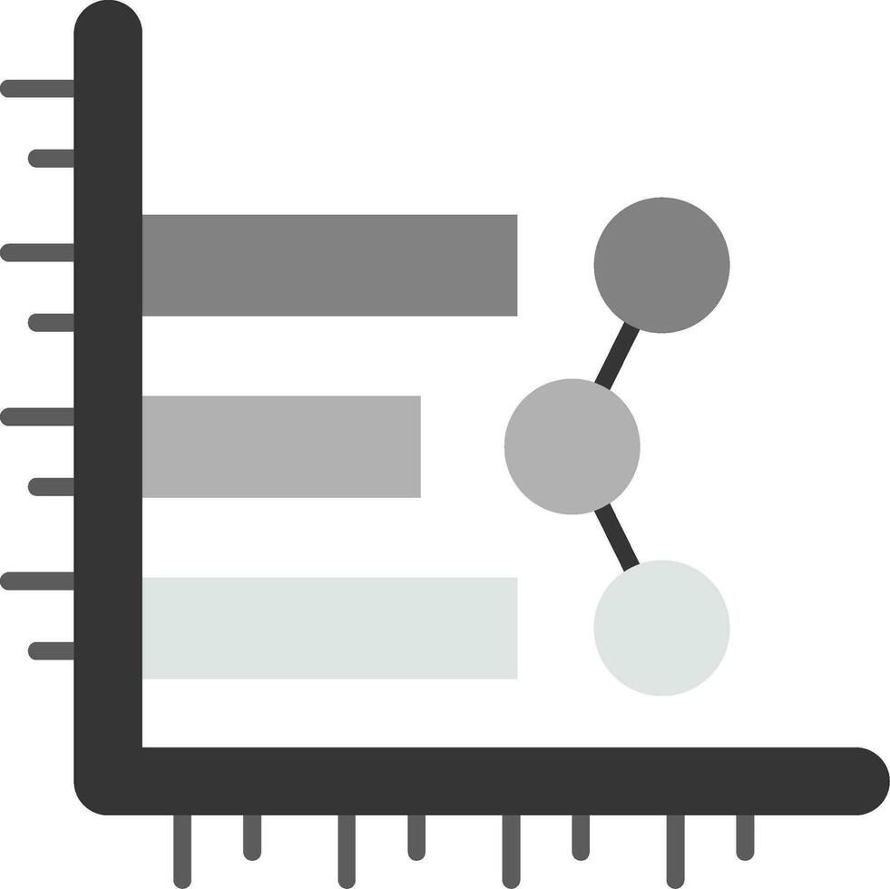 bar graphique gris échelle icône vecteur