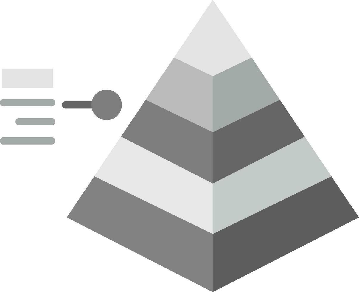 piramid gris échelle icône vecteur