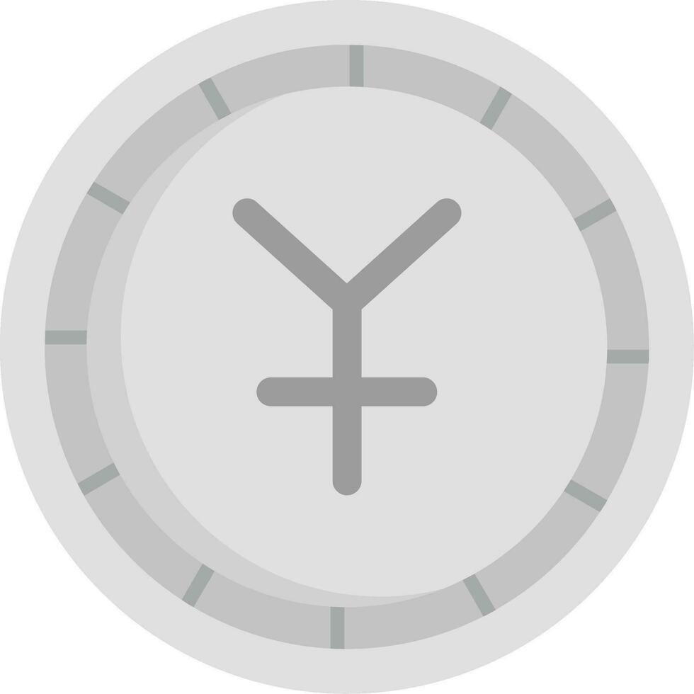 yen gris échelle icône vecteur