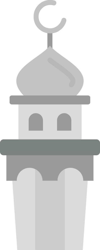 minaret gris échelle icône vecteur