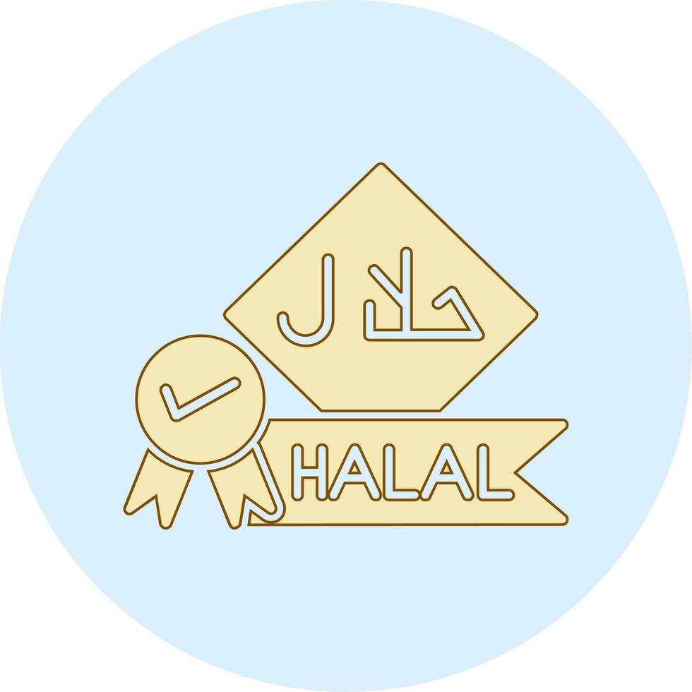 icône de vecteur halal