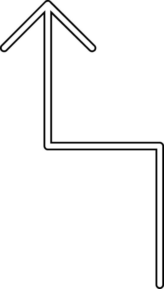 icône de vecteur de flèche en zigzag