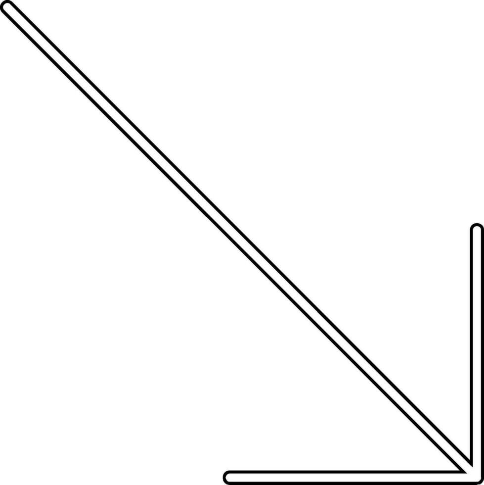 icône de vecteur de flèche vers le bas à droite
