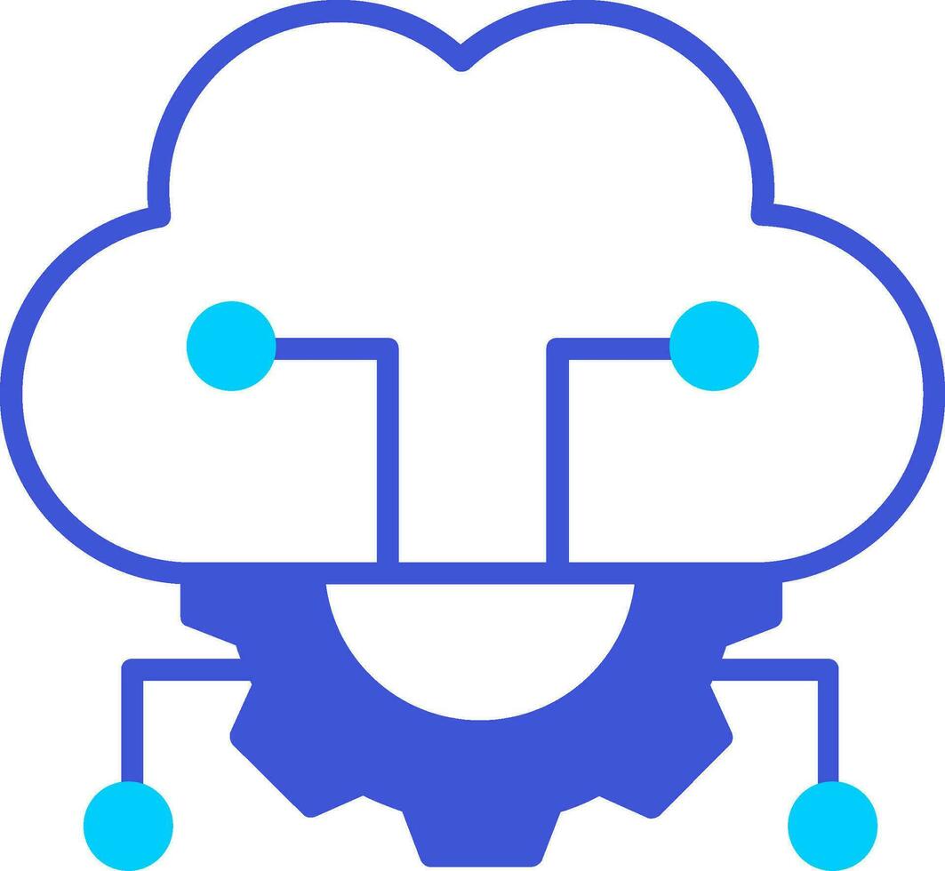 nuage serveur réglages vecteur icône