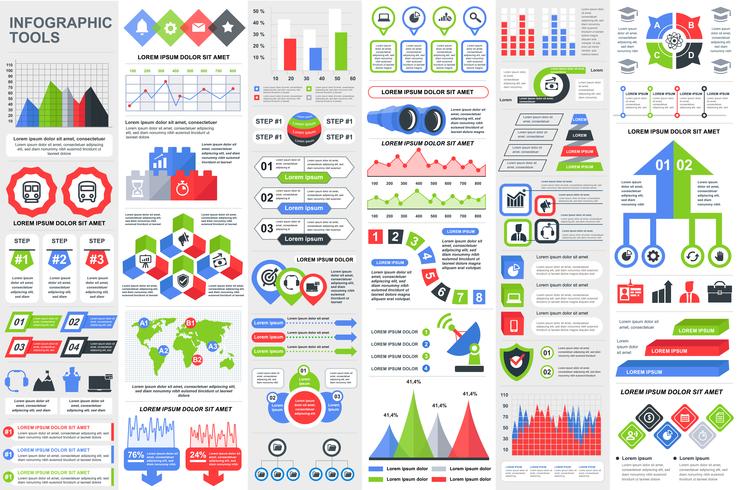 Modèle de conception infographique éléments visualisation de données vecteur