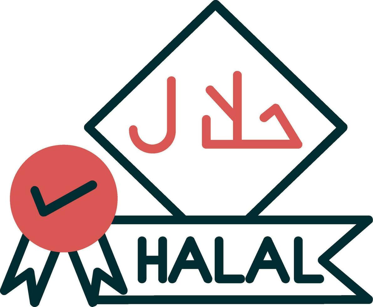 icône de vecteur halal