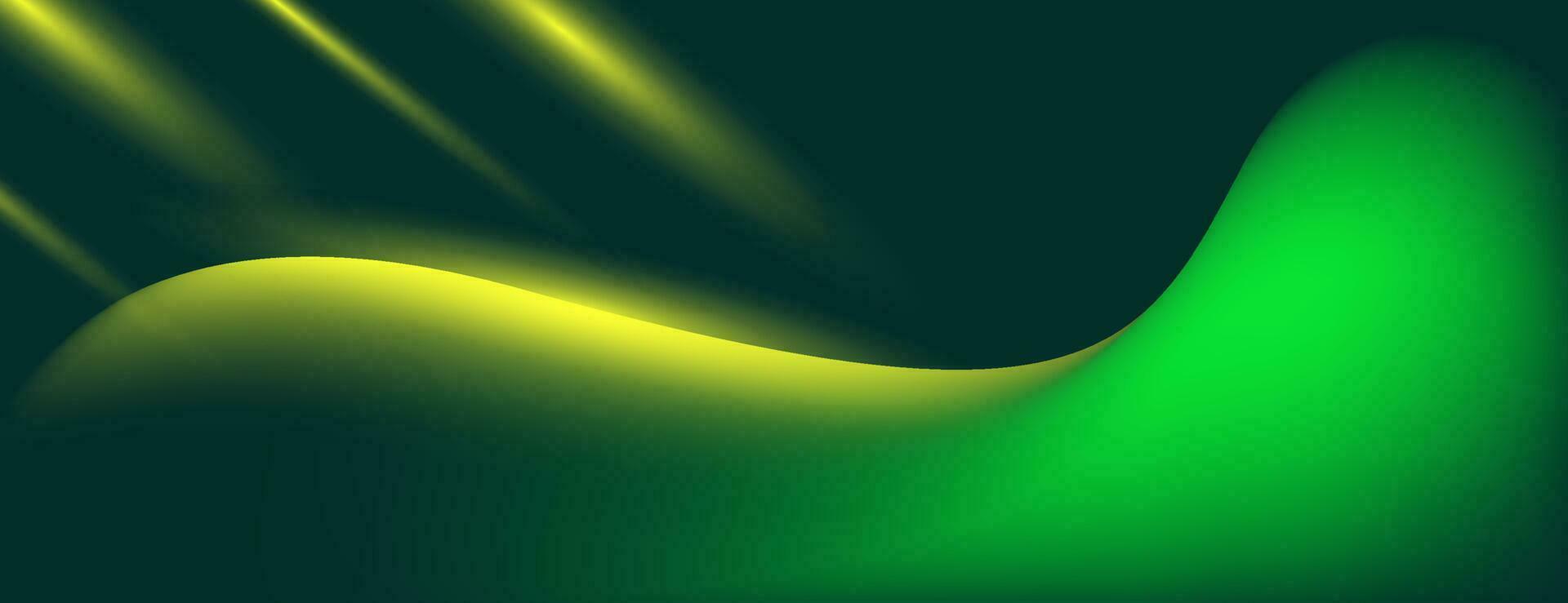 abstrait de vague dynamique avec une lumière jaune. modèle de conception de vecteur