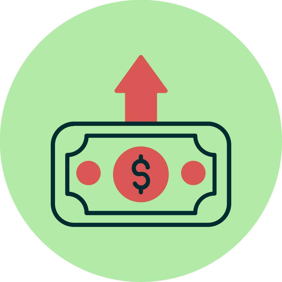 icône de vecteur de billet d'un dollar