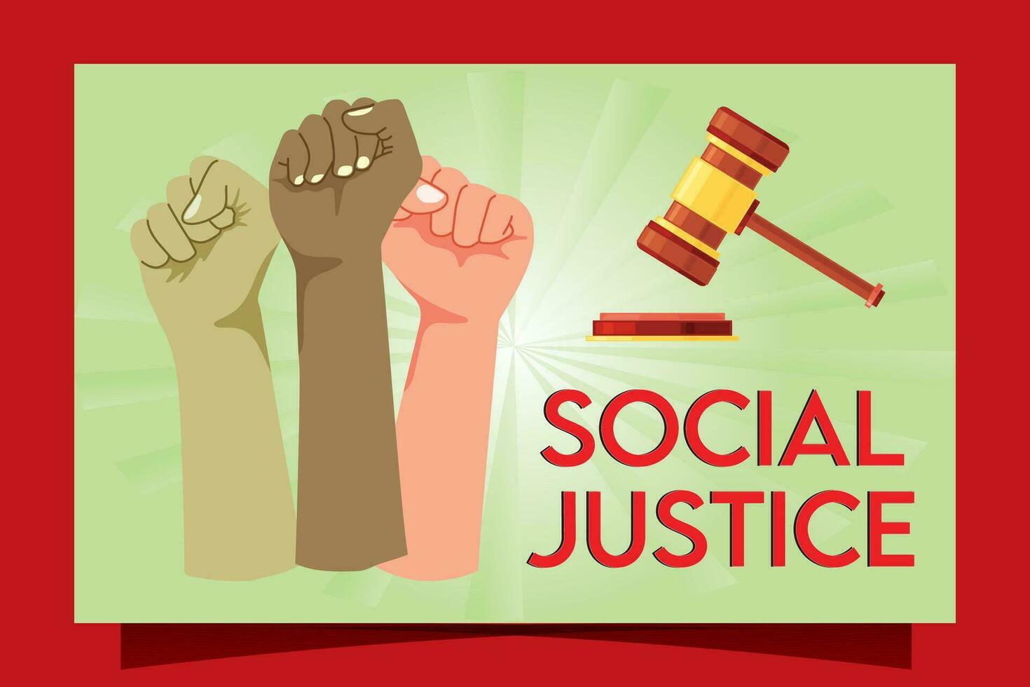 social Justice ou Humain droits. vecteur