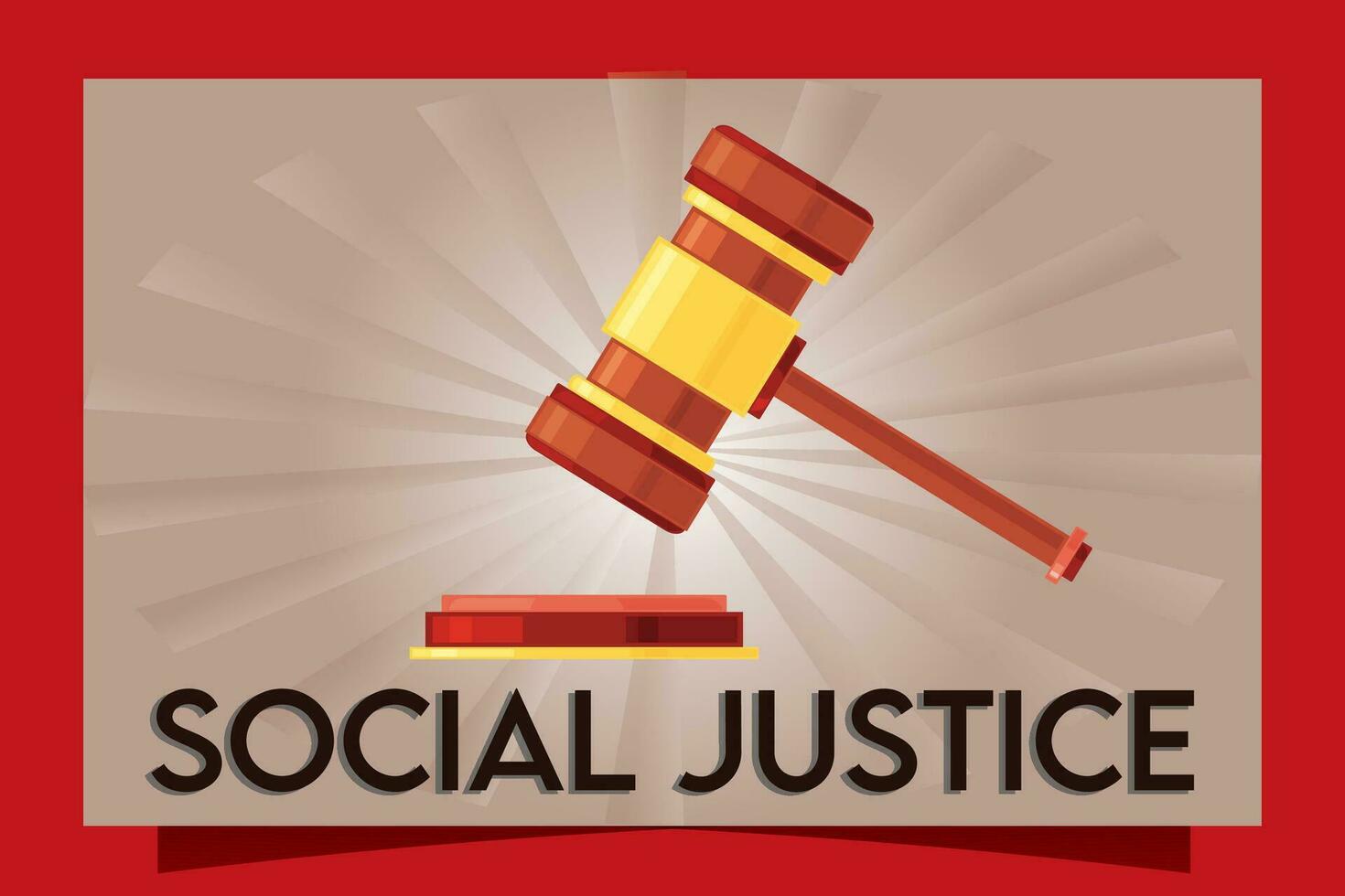 social Justice ou Humain droits. vecteur