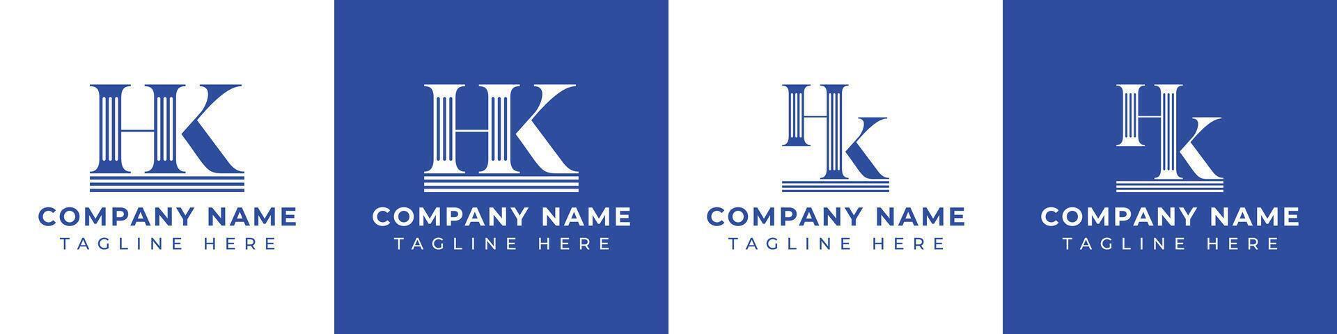 des lettres hk et kh pilier logo ensemble, adapté pour affaires avec hk et kh en relation à pilier vecteur