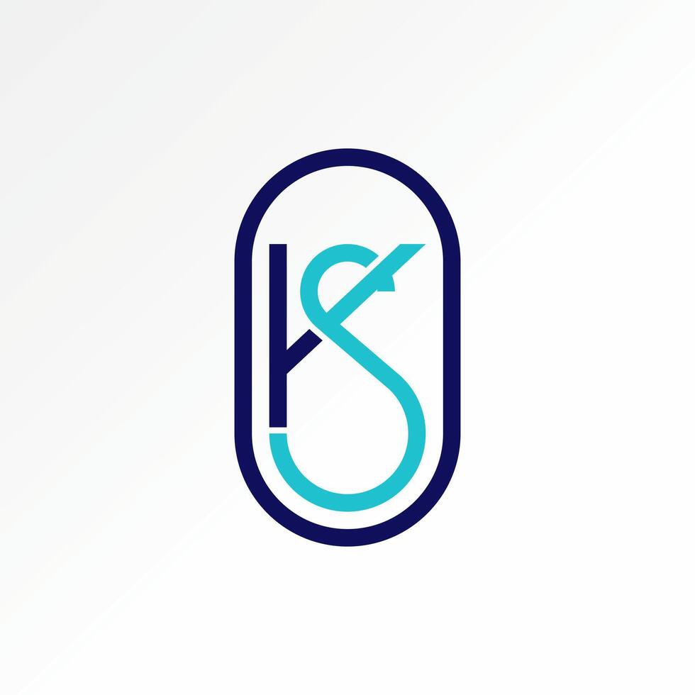 logo conception graphique concept Créatif prime vecteur Stock unique initiale lettre ks ou sk Police de caractère cylindre connecté. en relation monogramme typographie l'image de marque