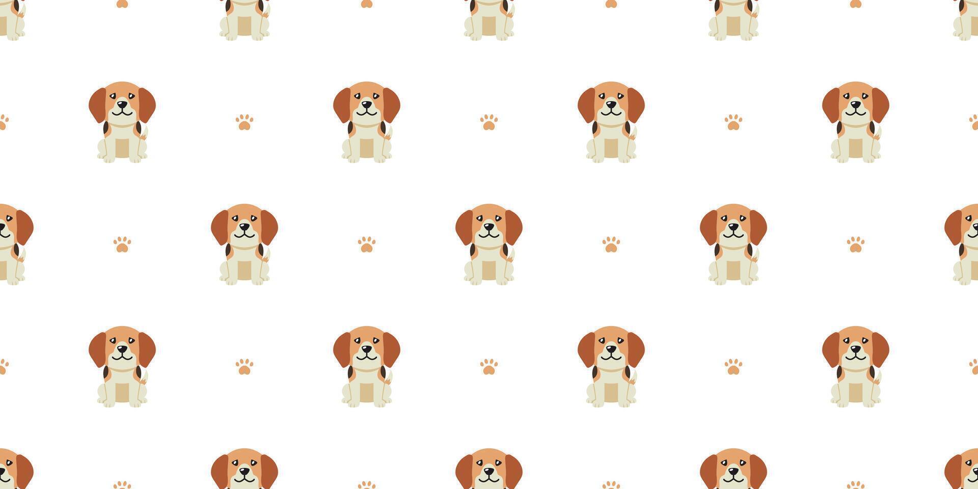 dessin animé personnage beagle chien sans couture modèle Contexte vecteur