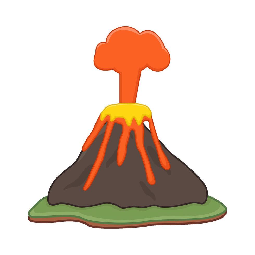 volcan lave Feu illustration vecteur