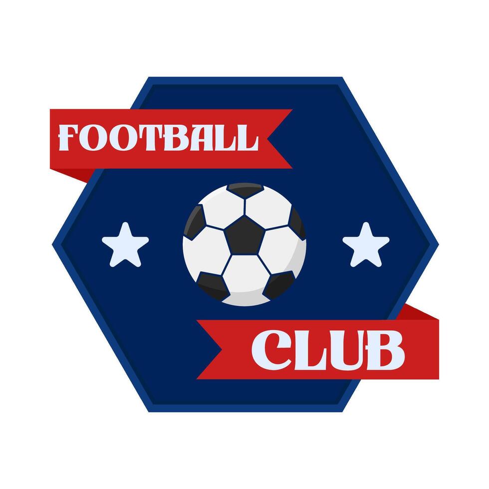 Football club avec bannière illustration vecteur