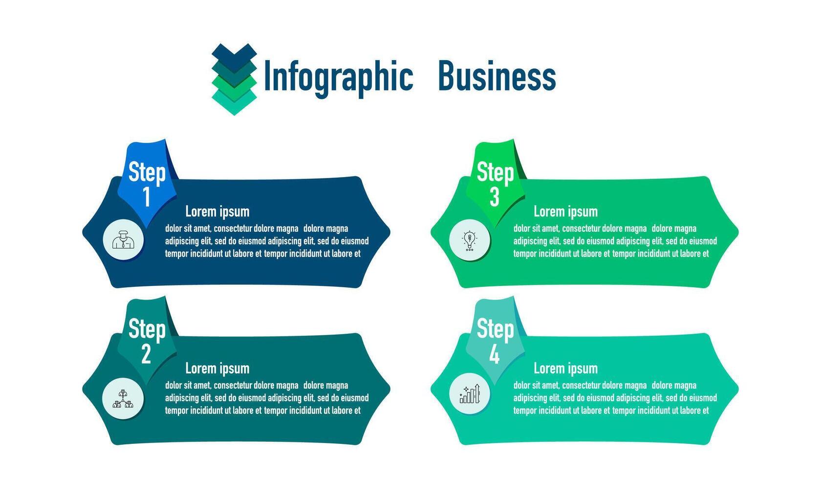 infographie modèle pour affaires information présentation. vecteur hexagone et icône éléments. moderne flux de travail diagrammes. rapport plan 4 les sujets