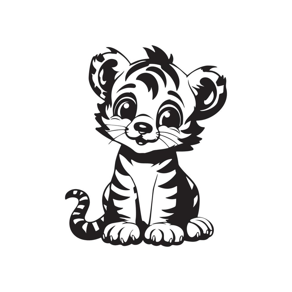 tigre dessin animé vecteur art, Icônes, et graphique