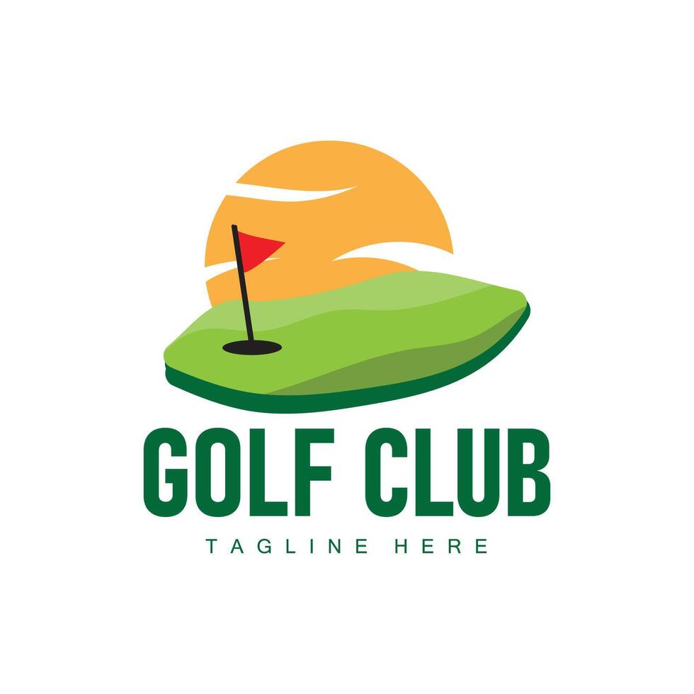 le golf club logo conception et Extérieur sport vecteur le golf bâton et Balle modèle illustration