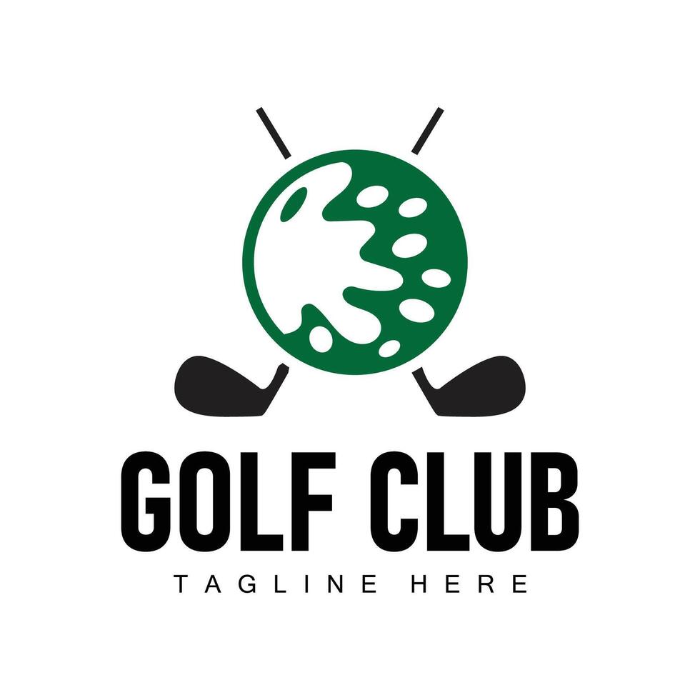 le golf club logo conception et Extérieur sport vecteur le golf bâton et Balle modèle illustration