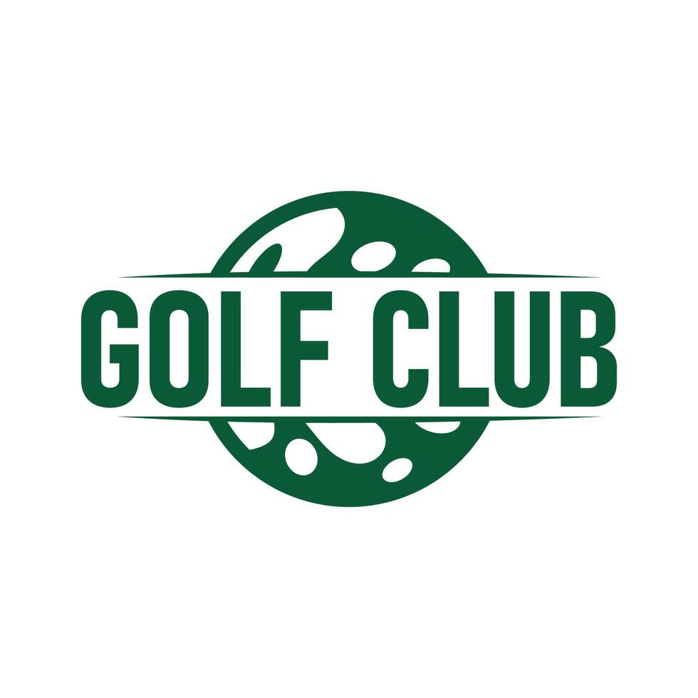 le golf club logo conception et Extérieur sport vecteur le golf bâton et Balle modèle illustration