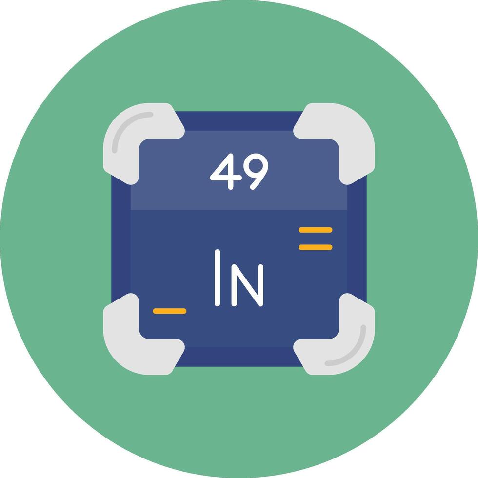 indium plat cercle icône vecteur