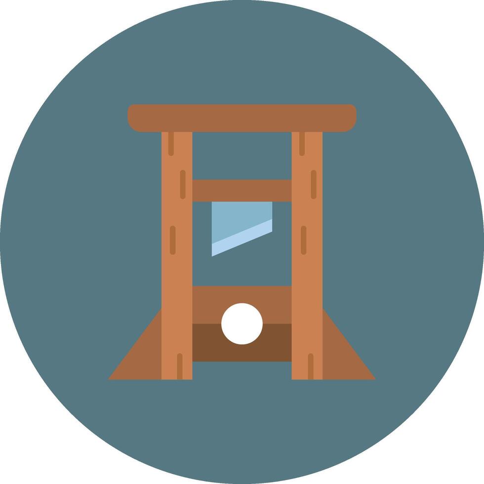 guillotine plat cercle icône vecteur