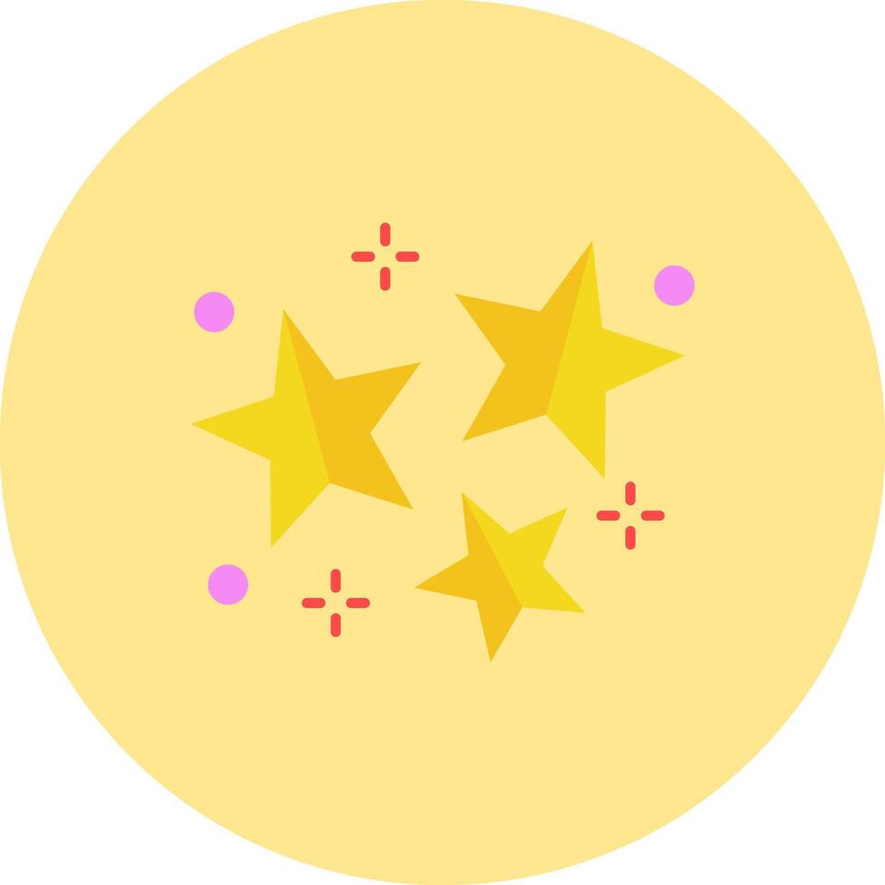 étoile plat cercle icône vecteur