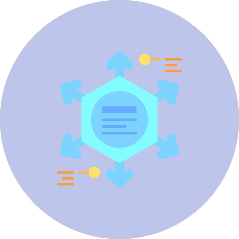 diagramme plat cercle icône vecteur