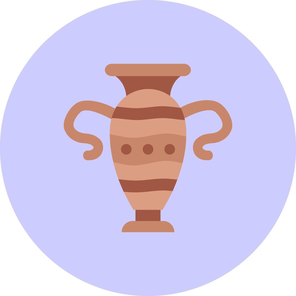 vase plat cercle icône vecteur