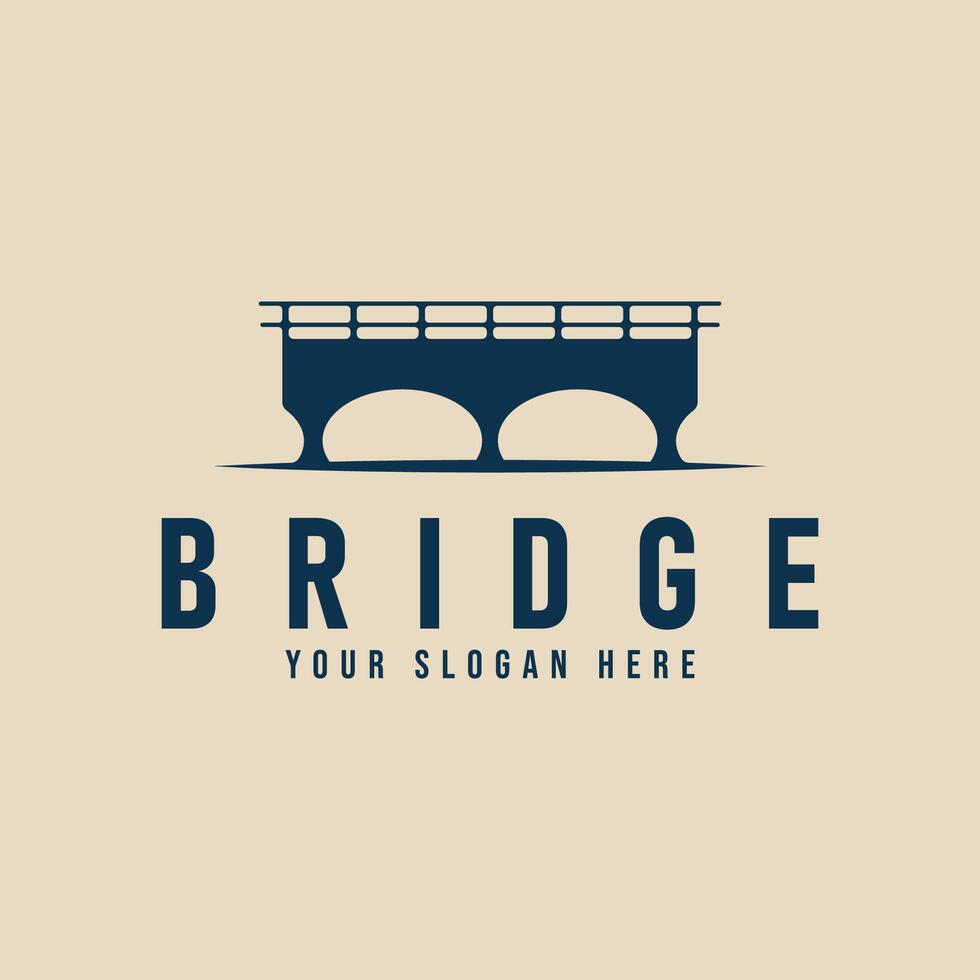 pont logo minimaliste icône vecteur illustration conception graphique modèle