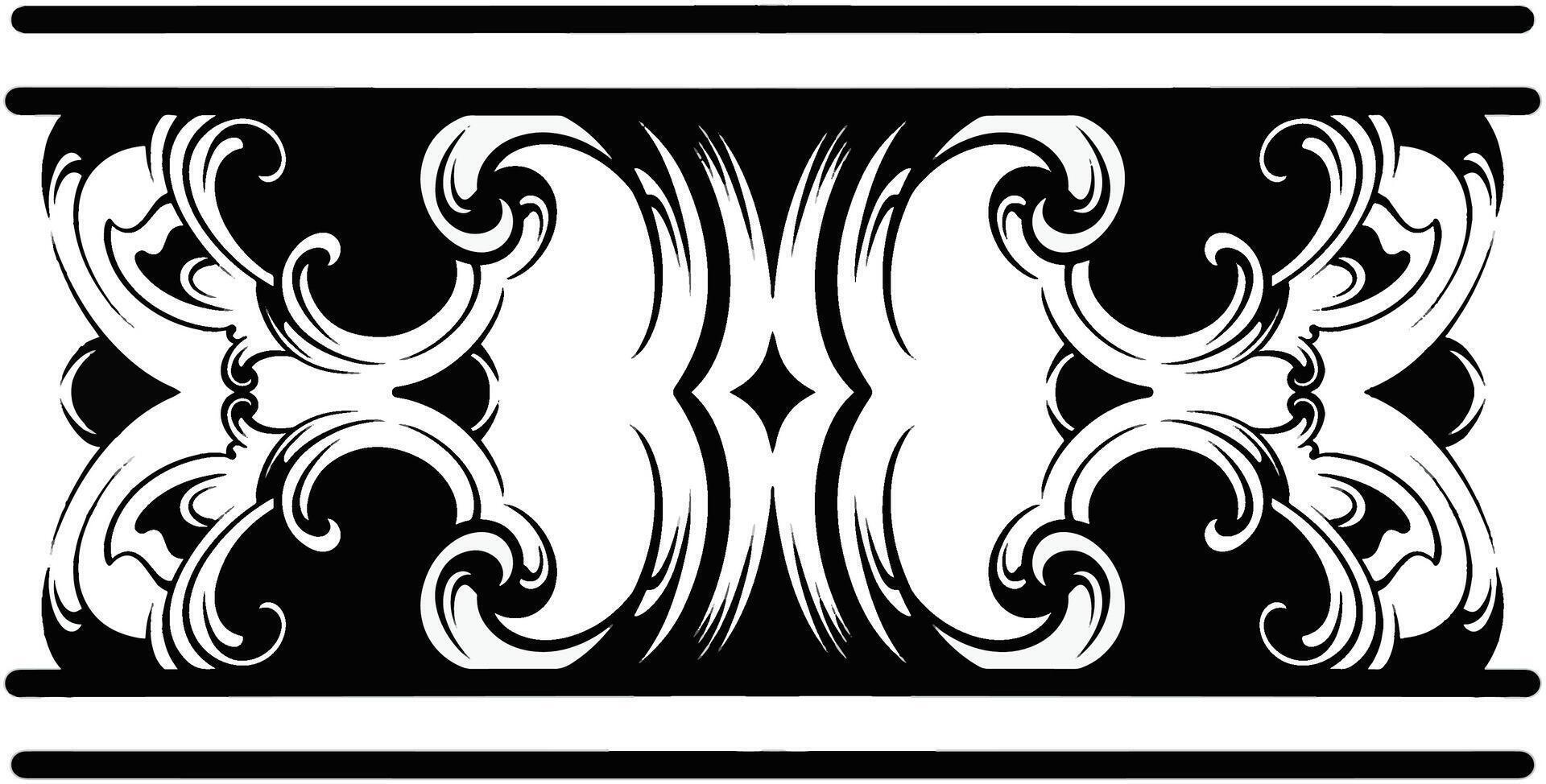 conception tribale de mandala polynésien, ornement de vecteur de modèle de style de tatouage hawaïen géométrique en noir et blanc