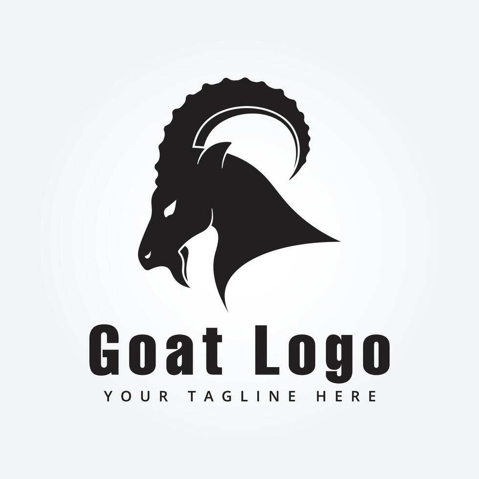 chèvre logo vecteur conception. Créatif chèvre tête logo conception, moderne entreprise logo