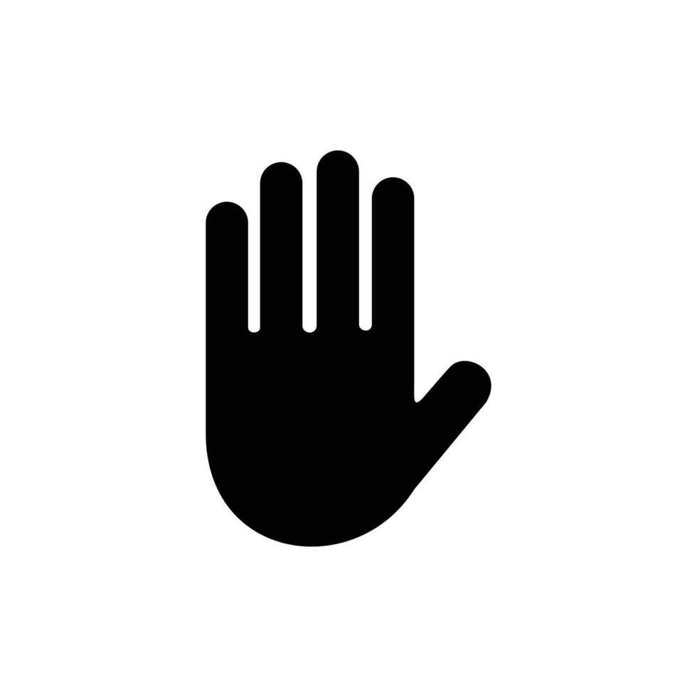 main Arrêtez signe icône vecteur