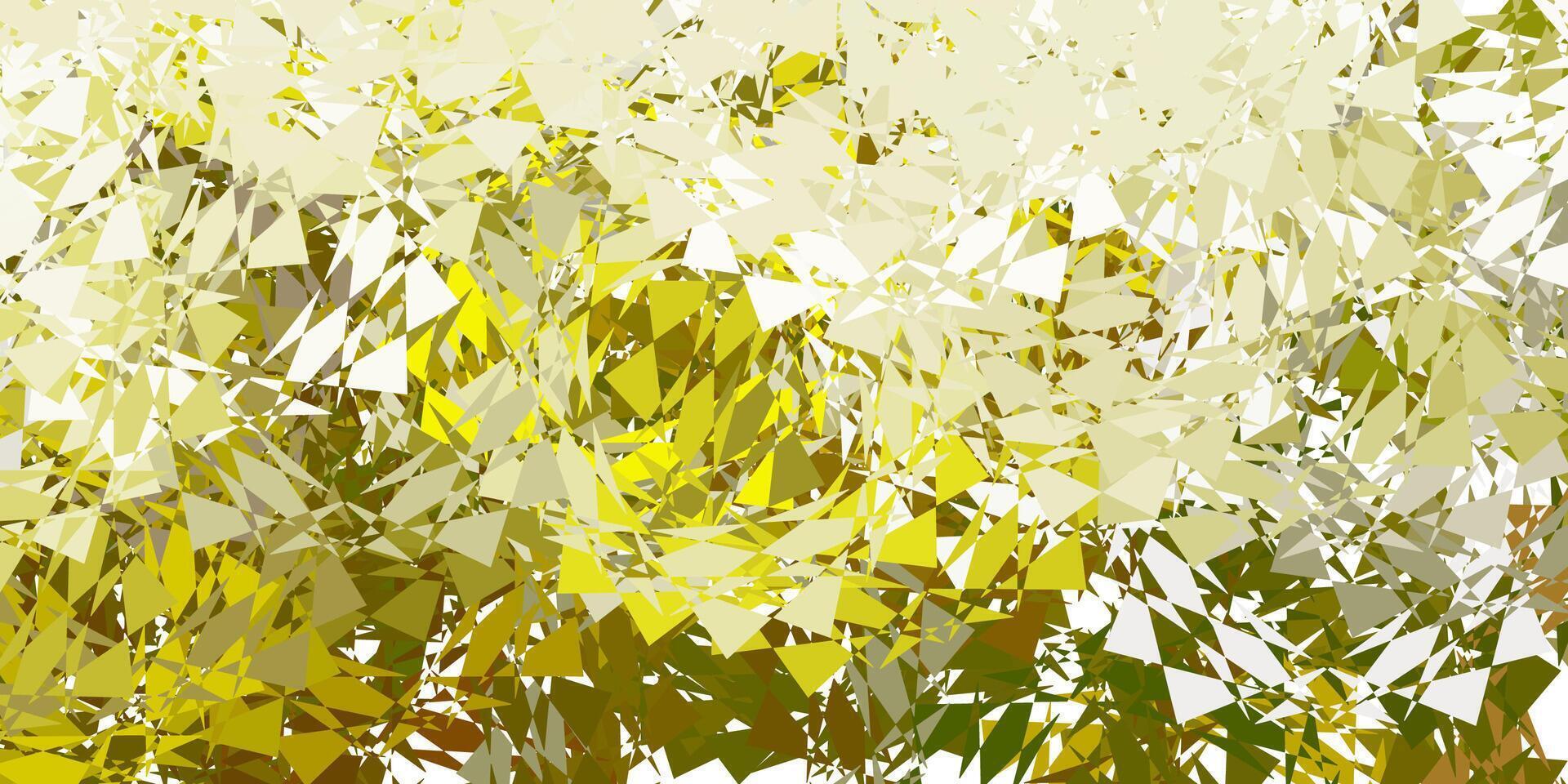 fond de vecteur vert foncé, jaune avec des formes polygonales.