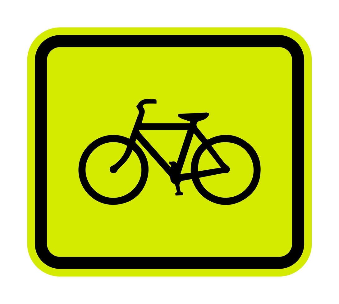 panneau d'avertissement de trafic de bicyclette isolé sur fond blanc illustration vectorielle vecteur
