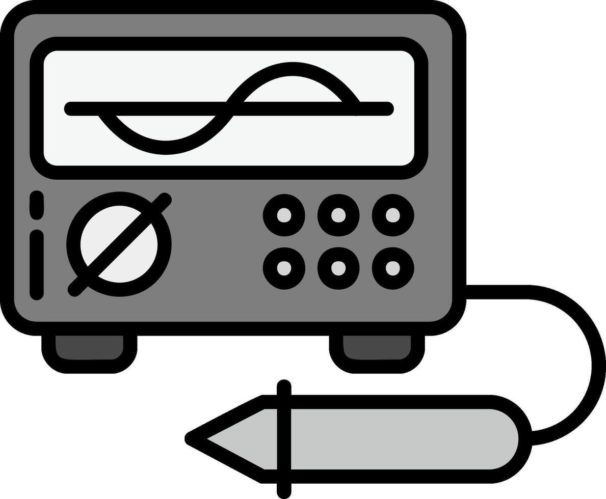 icône de vecteur d'oscilloscope