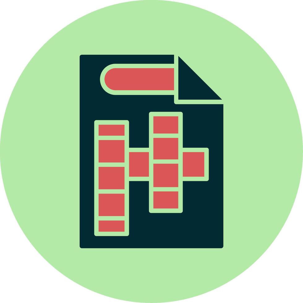 icône de vecteur de mots croisés