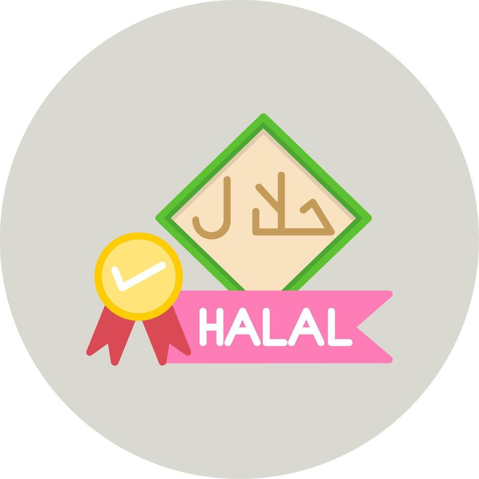 icône de vecteur halal