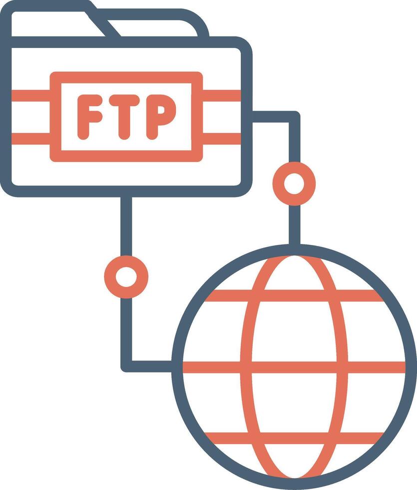 icône de vecteur ftp