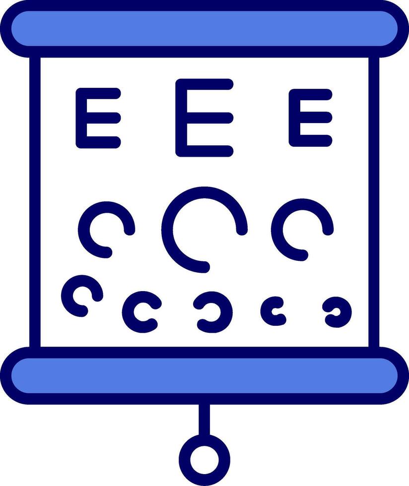 icône de vecteur de test oculaire