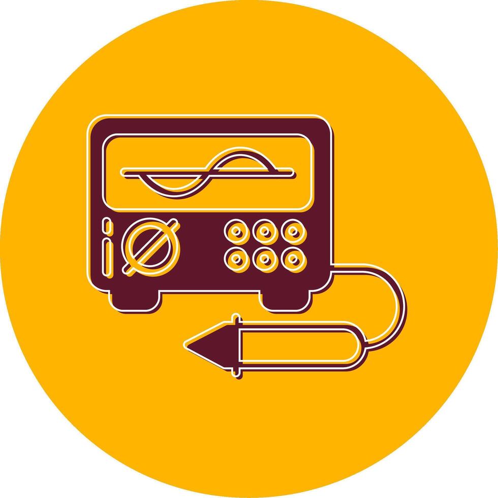 icône de vecteur d'oscilloscope
