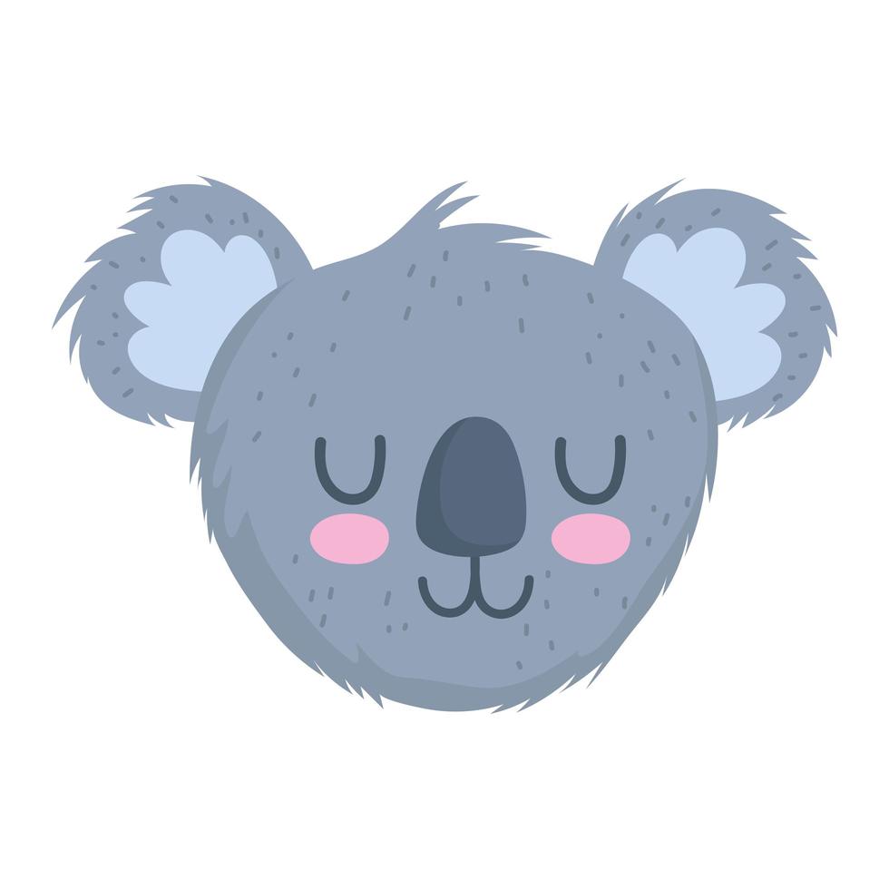 dessin animé de visage de koala vecteur