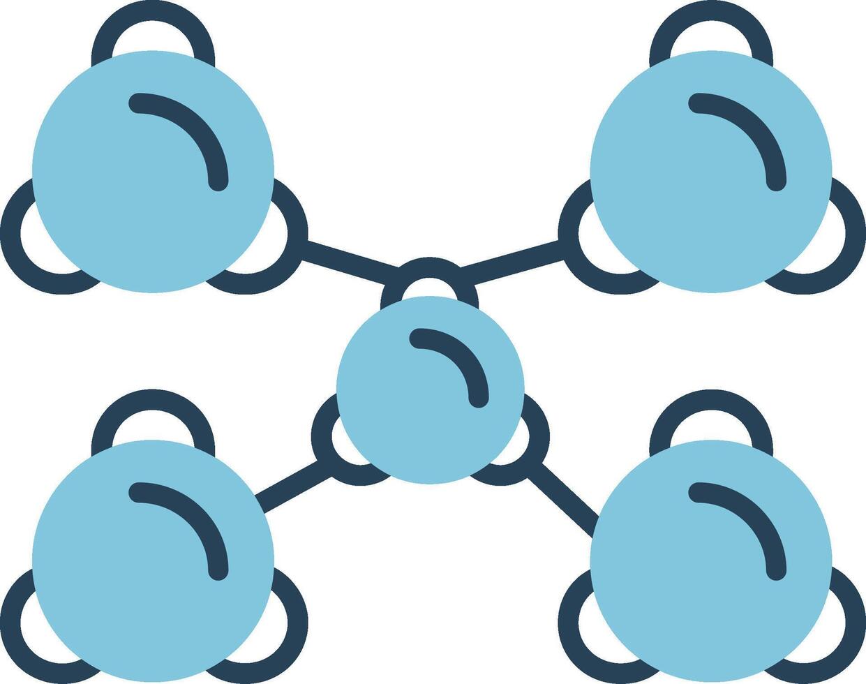 icône de vecteur de molécule