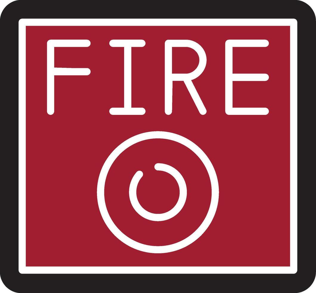 icône de vecteur d'alarme incendie