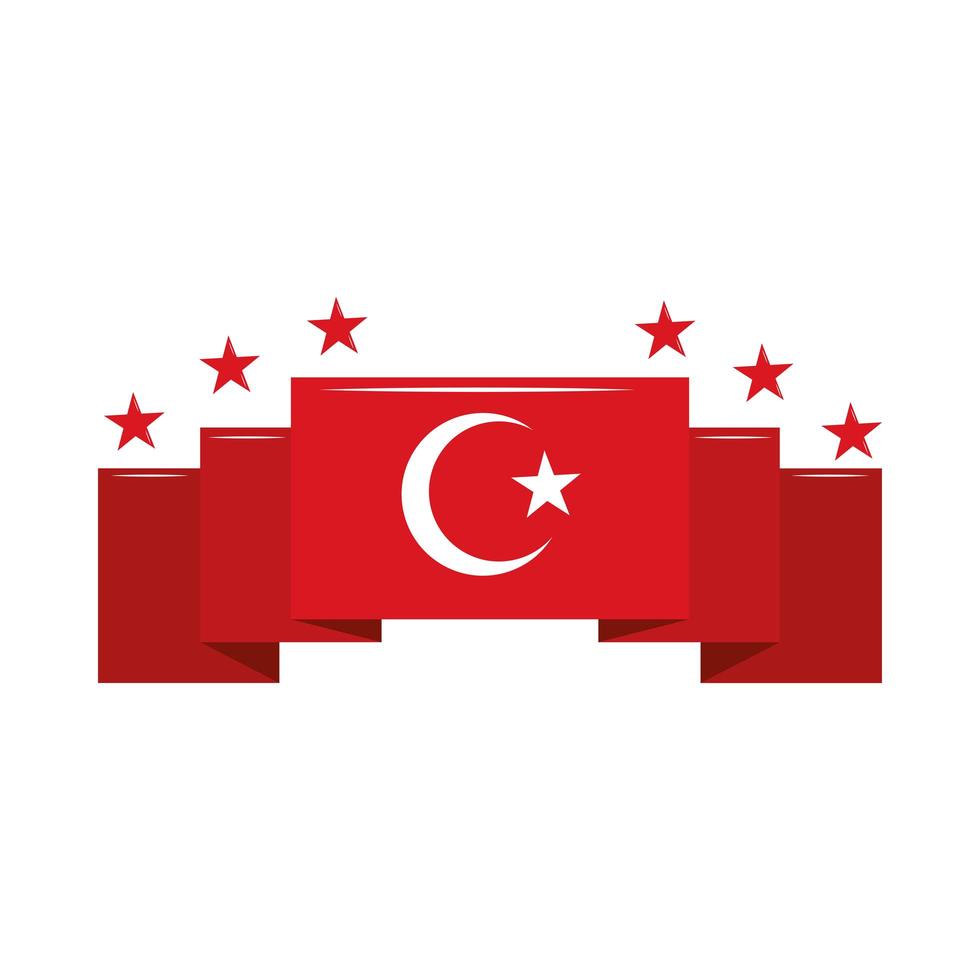 drapeau national turquie vecteur